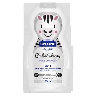 On Line LE PETIT ŻEL 3W1 DLA DZIECI 350ML CZEKOLADOWY - Kosmetyki kąpielowe dla dzieci - miniaturka - grafika 2