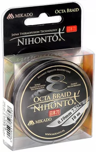 Mikado Plecionka Nihonto Octa Braid Black 0.18 10m - Żyłki wędkarskie - miniaturka - grafika 1