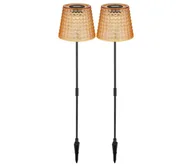 Lampy ogrodowe - Globo 36635-2A - ZESTAW 2x LED Oświetlenie solarne SOLAR LED/0,06W/3V IP44 pomarańczowe - miniaturka - grafika 1