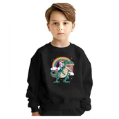 Bluzy dla dziewczynek - BLUZA DZIECIĘCA JEDNOROŻEC UNICORN DINOZAUR 110-116 DLA CHŁOPCA DZIEWCZYNKI - miniaturka - grafika 1