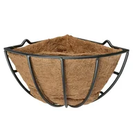 Donice - Esschert Design Narożna doniczka z wkładem kokosowym - miniaturka - grafika 1