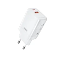 Ładowarki do telefonów - XO ładowarka sieciowa CE16 PD 45W 1x USB-C 1x USB biała - miniaturka - grafika 1