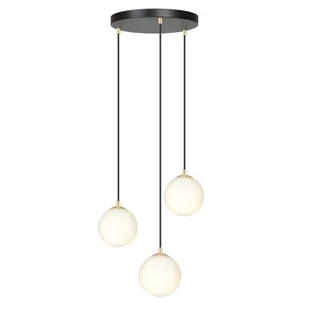 Royal lampa wisząca 3-punktowa czarna/złota 1243/3 - Lampy sufitowe - miniaturka - grafika 1