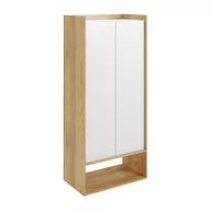 Regały - Szafa 2D Hikora Naturalna / Biel Alpejska Mobius Halmar Biel Alpejska, Hikoria Naturalna - miniaturka - grafika 1
