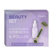 Zestawy kosmetyków damskich - Esfolio Zestaw Ampułka z peptydami + Roller Jadeitowy do masażu twarzy - miniaturka - grafika 1