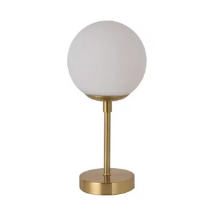 Złota szklana kula Dorado stojąca lampka do gabinetu na biurko - Lampy stojące - miniaturka - grafika 1