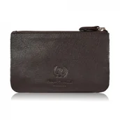 Etui na klucze - ETUI NA KLUCZE SKÓRZANE BRĄZOWE POJEMNE ZE SKÓRY NATURALNEJ LICOWEJ PAOLO PERUZZI T-51-NBR - miniaturka - grafika 1