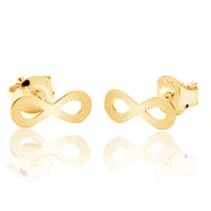 Kolczyki - Kolczyki nieskończoność pozłacane - miniaturka - grafika 1