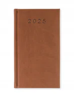 Kalendarze - KALENDARZ kieszonkowy książkowy A6 TYGODNIOWY 2025 BRĄZOWY TURY - miniaturka - grafika 1