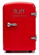Kosmetyczki, organizery i kuferki - Fluff Fluff lodówka kosmetyczna czerwona srebrne logo - miniaturka - grafika 1