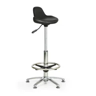 Krzesła i taborety kosmetyczne - B2B Partner Krzesło robocze wysokie YZ003-1,#201 - miniaturka - grafika 1