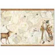 Decoupage - Papier Ryżowy 48X33Cm Mikołaj I Renifer Pocztówki, Stamperia - miniaturka - grafika 1
