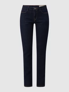 Spodnie damskie - Jeansy ze średnim stanem o kroju slim fit z dodatkiem streczu - grafika 1
