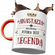 Kubki - Kubek Pomarańczowy Dla Anastazji Any Na Prezent z Nadrukiem ze Zdjęciem+ Opakowanie na prezent (wzór 01) - miniaturka - grafika 1