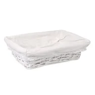 Pozostałe akcesoria do uprawy roślin - Koszyk z materiałem prezentowy biały 35 x 25 x 10 cm - miniaturka - grafika 1