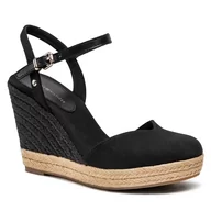 Espadryle damskie - Tommy Hilfiger Espadryle Basic Closed Toe High Wedge FW0FW04786 Black BDS - miniaturka - grafika 1