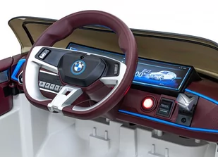 Autko BMW i4 na akumulator dla dzieci Biały + Wolny Start + EVA + Ekoskóra + Audio LED + Pilot - Pojazdy elektryczne dla dzieci - miniaturka - grafika 4