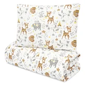 Kołdry i poduszki dla dzieci - Kołdra dziecięca komplet z poduszką 135x100 cm - Pościel dziecięca z poduszką z bawełnianą poszewką jeleń - miniaturka - grafika 1