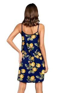 Damska koszula nocna Lemon granatowa. S - Bielizna nocna - miniaturka - grafika 3