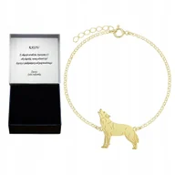 Bransoletki - Bransoletka WILK pozłacana GRAWER DEDYKACJA GRATIS - miniaturka - grafika 1