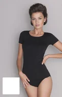 Koszulki i topy damskie - Bezszwowa koszulka z krótkim rękawem, biała, Gatta - miniaturka - grafika 1