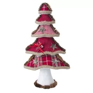 Ozdoby bożonarodzeniowe - Figurka dekoracyjna CHOINKA 40CM czerwony + natural - miniaturka - grafika 1