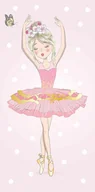 Okrycia kąpielowe dla dzieci - Ręcznik Plażowy 70X140 Ballerina Różowy Bawełniany Dziecięcy August 23 - miniaturka - grafika 1