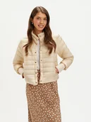 Kurtki damskie - Kremowa kurtka z pikowaniem - miniaturka - grafika 1