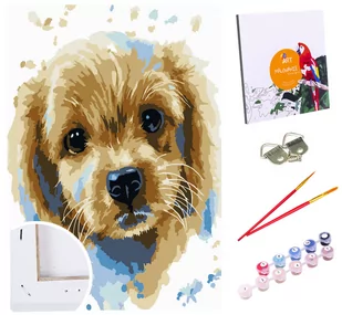 Zestaw Do Malowania Po Numerach, 20X30 Cm, Szczeniak Spaniela - Malowanie po numerach - miniaturka - grafika 1