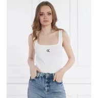 Koszulki i topy damskie - CALVIN KLEIN JEANS Top | Slim Fit - miniaturka - grafika 1