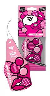 BUBBLE GUM | FRESHWAY Pop Dry Triple - zawieszka XXL - Zapachy samochodowe - miniaturka - grafika 1