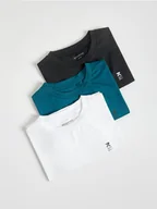 Koszulki dla chłopców - Reserved - Sportowy t-shirt 3 pack - biały - miniaturka - grafika 1