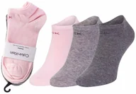 Skarpetki damskie - Calvin Klein Skarpetki Stopki 3 Pary Pink/Gray 701218768 003 37-41 - miniaturka - grafika 1