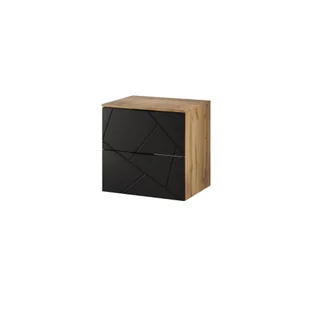 Szafka łazienkowa pod umywalkę Szynaka Meble Mazi 60 cm wotan/czarny mat TH-100-1841 - Szafki łazienkowe - miniaturka - grafika 1