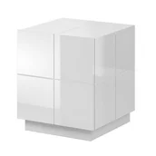 Szafki nocne - Szafka nocna REJA biały połysk biały połysk REJA SZF BI - miniaturka - grafika 1