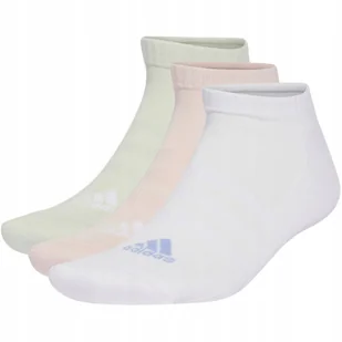Skarpety adidas Cushioned Low-Cut 3 Pairs białe, koralowe, zielone IZ0164 3 - Skarpetki męskie - miniaturka - grafika 1