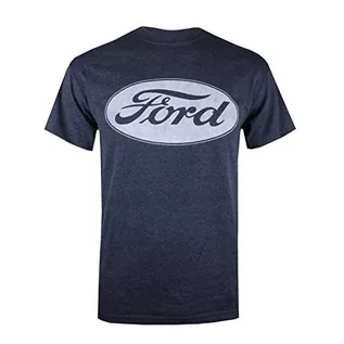 Koszulki męskie - Ford T-shirt męski z logo, niebieski (Heather Navy Hny)., XXL - grafika 1
