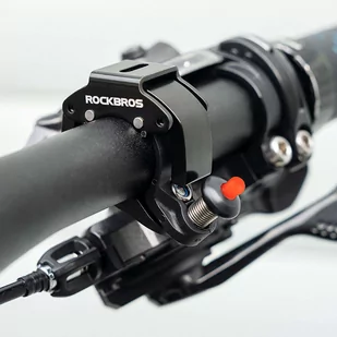 Dzwonek rowerowy do roweru uniwersalny RockBros Big Ring aluminiowy mocny na kierownicę 100dB wodoodporny czarny - Głośniki komputerowe - miniaturka - grafika 12