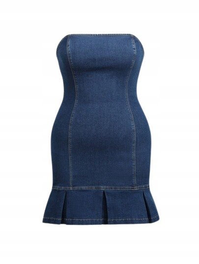 SHEIN PLUS SIZE SUKIENKA JEANSOWA MINI 48 Ł2Q