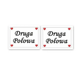 Naklejki na buty Druga połowa - 2 szt. - Wesele i ślub - miniaturka - grafika 1