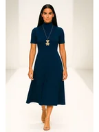 Sukienki - Sukienka granatowa YY300050 - miniaturka - grafika 1