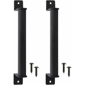 Zawiasy, okucia i inne akcesoria - Klamka do drzwi stodołowych - stal węglowa - 2 sztuki - 229 mm - czarna - miniaturka - grafika 1