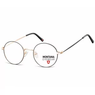 Oprawki korekcyjne okulary optyczne lenonki MM584A złoty/czarny - Okulary korekcyjne, oprawki, szkła - miniaturka - grafika 1