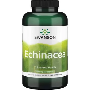 SWANSON Echinacea 400mg 180kaps - Balsamy i kremy do ciała - miniaturka - grafika 1