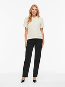 Swetry damskie - Vila Sweter "Vilowen" w kolorze kremowym - miniaturka - grafika 1