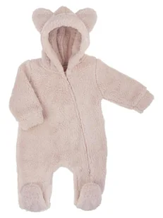 Niemowlęcy pajac z kapturem luna jasnoróżowy Nicol,r.74 - Pajacyki dla niemowląt - miniaturka - grafika 1