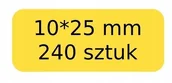 Drukarki kart i etykiet - Etykiety Naklejki Żółte 10*25Mm 240Szt Niimbot - miniaturka - grafika 1