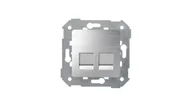 Klawisze i ramki - Kontakt Simon KONTAKT_SIMON Plakietka podwójnego gniazda teleinformatycznego DETAIL 82 Aluminium 82006-93 - miniaturka - grafika 1