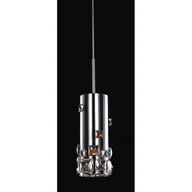 Lampy sufitowe - Italux Lampa wisząca Zwis pojedynczy, metalowy, chrom, z kryształkami, EVAN CHR - miniaturka - grafika 1