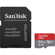 Karty pamięci - SanDisk Ultra microSDXC 64GB UHS-I + adapter (SDSQUAB-064G-GN6MA) - miniaturka - grafika 1